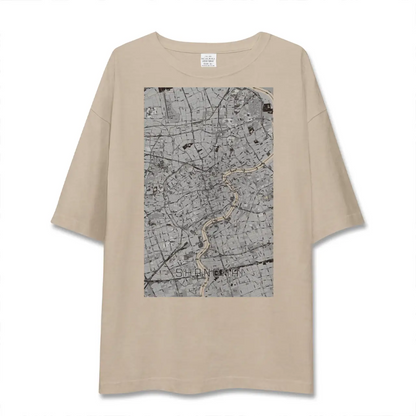 【上海（中国）】地図柄ビッグシルエットTシャツ
