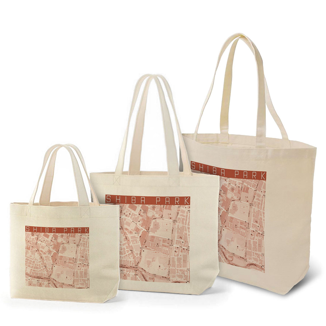 【芝公園カラー】地図柄トートバッグ