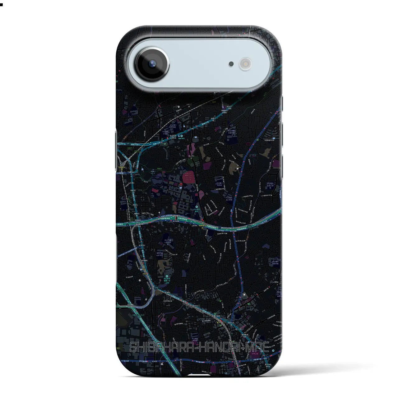 【柴原阪大前（大阪府）】地図柄iPhoneケース（バックカバータイプ）