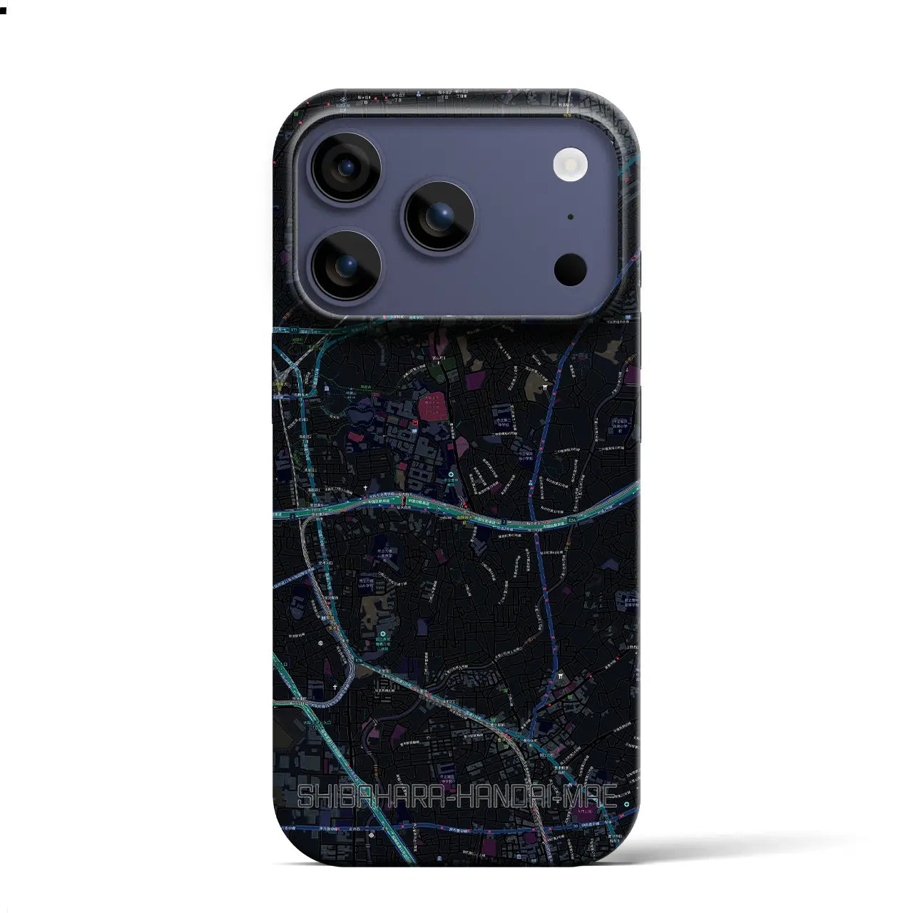 【柴原阪大前（大阪府）】地図柄iPhoneケース（バックカバータイプ）