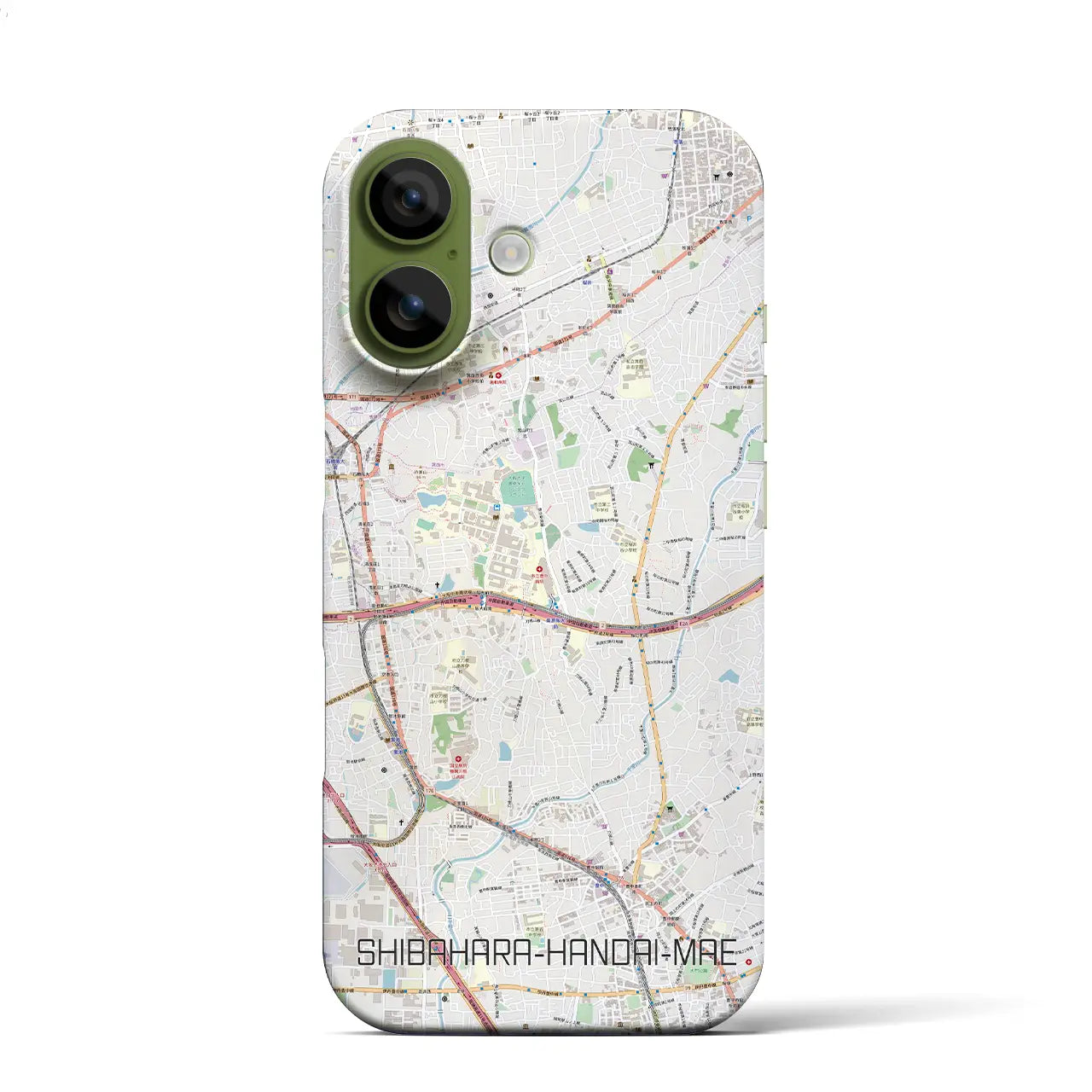 【柴原阪大前（大阪府）】地図柄iPhoneケース（バックカバータイプ）