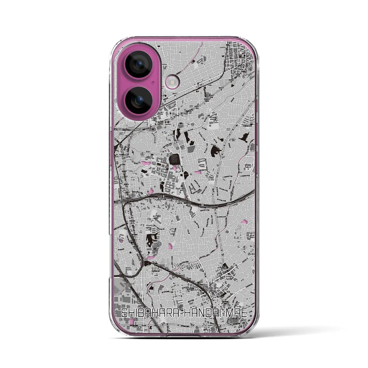 【柴原阪大前（大阪府）】地図柄iPhoneケース（クリアタイプ）