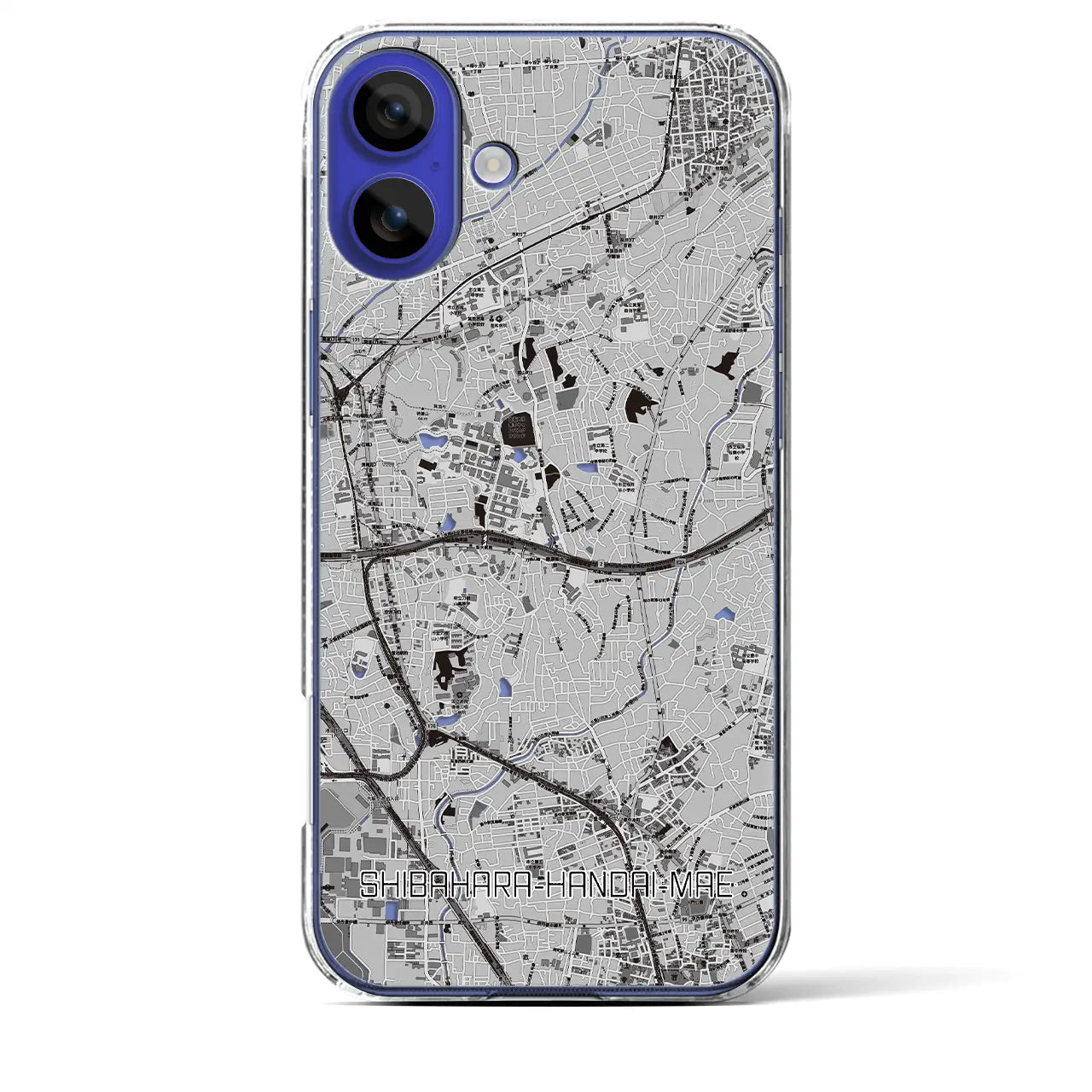 【柴原阪大前（大阪府）】地図柄iPhoneケース（クリアタイプ）