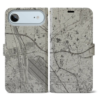 【柴原阪大前（大阪府）】地図柄iPhoneケース（手帳タイプ）