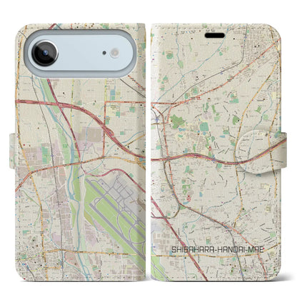 【柴原阪大前（大阪府）】地図柄iPhoneケース（手帳タイプ）