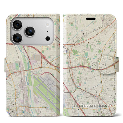 【柴原阪大前（大阪府）】地図柄iPhoneケース（手帳タイプ）