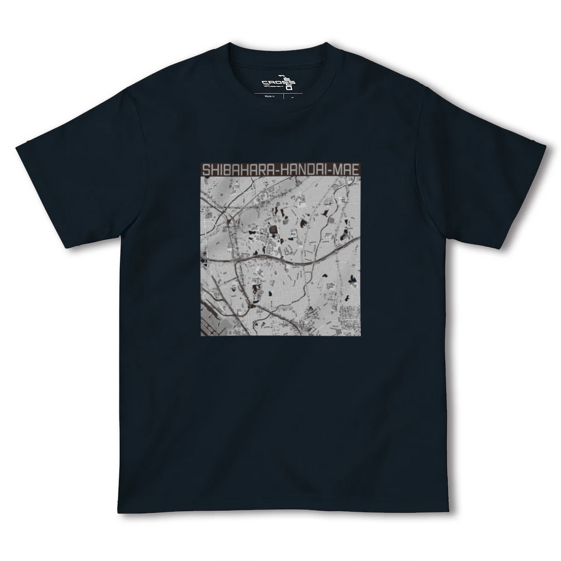 【柴原阪大前(大阪府)】地図柄ヘビーウェイトTシャツ