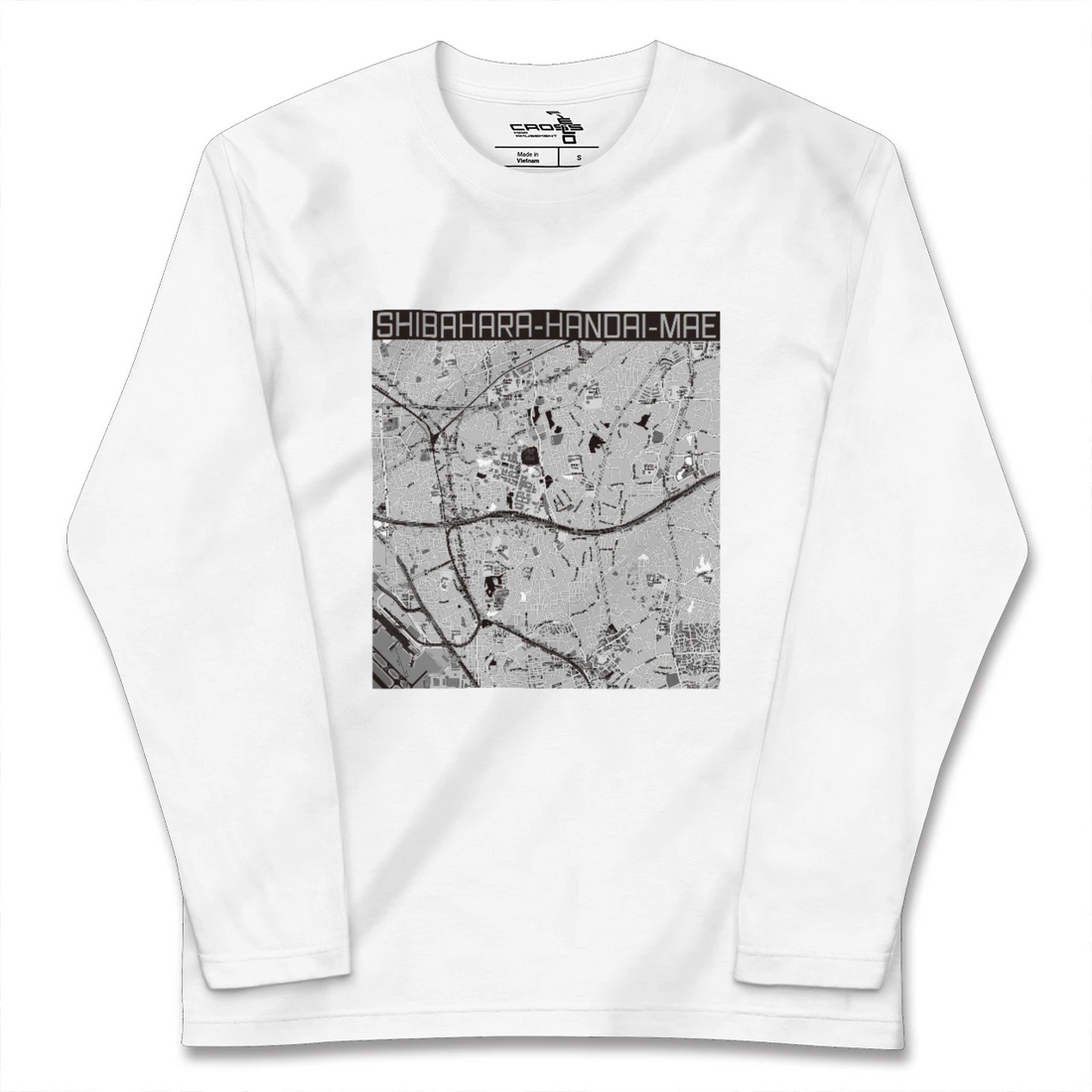 【柴原阪大前（大阪府）】地図柄ロングスリーブTシャツ