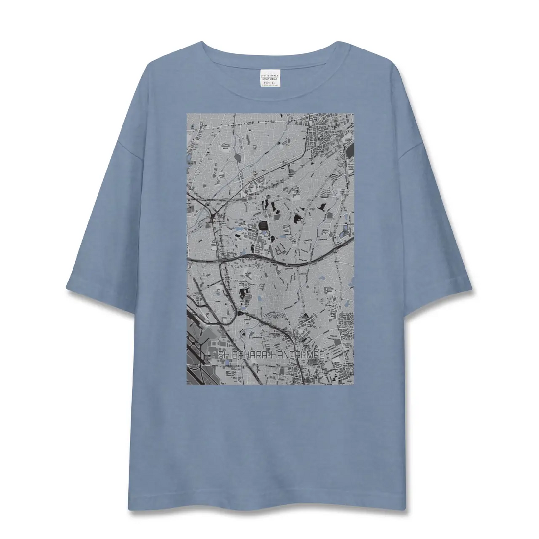 【柴原阪大前（大阪府）】地図柄ビッグシルエットTシャツ