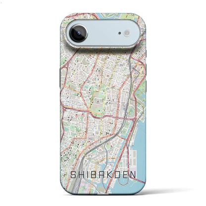 【芝公園（東京都）】地図柄iPhoneケース（バックカバータイプ）