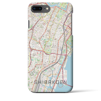 【芝公園（東京都）】地図柄iPhoneケース（バックカバータイプ）