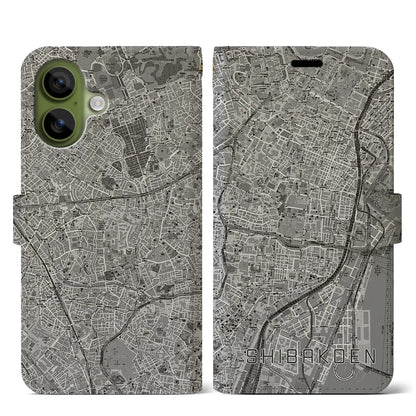 【芝公園（東京都）】地図柄iPhoneケース（手帳タイプ）