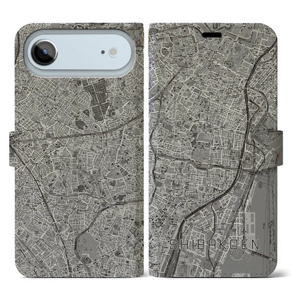 【芝公園（東京都）】地図柄iPhoneケース（手帳タイプ）