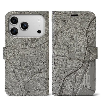 【芝公園（東京都）】地図柄iPhoneケース（手帳タイプ）