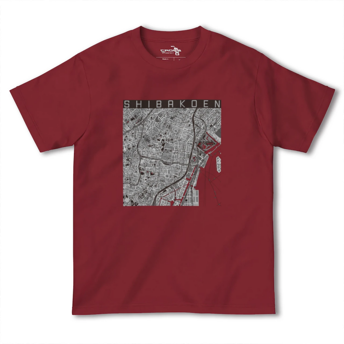 【芝公園(東京都)】地図柄ヘビーウェイトTシャツ