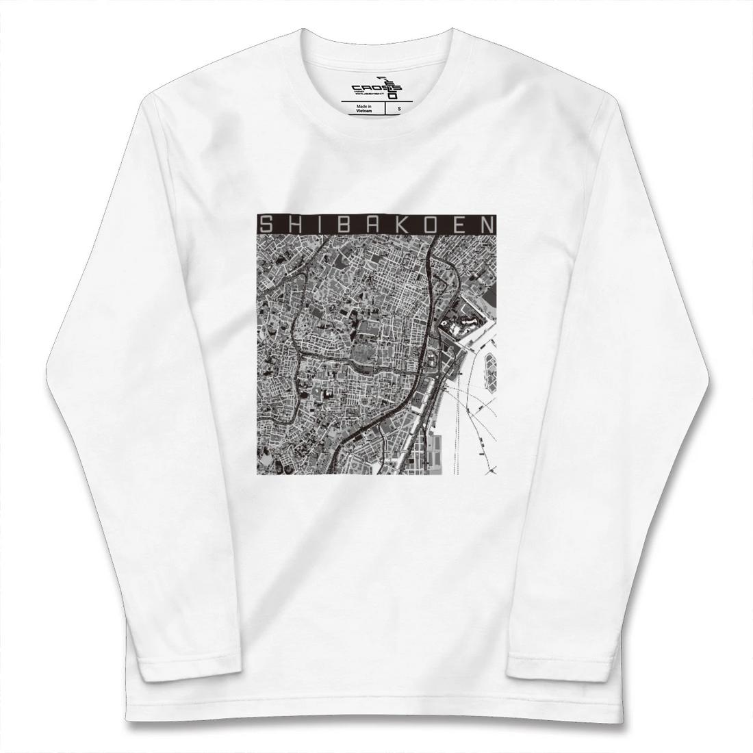 【芝公園(東京都)】地図柄ロングスリーブTシャツ