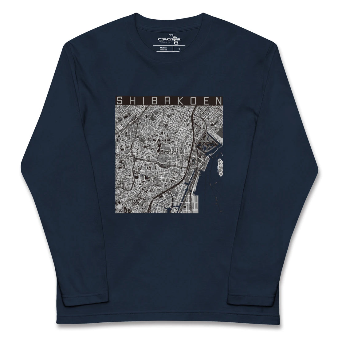 【芝公園（東京都）】地図柄ロングスリーブTシャツ