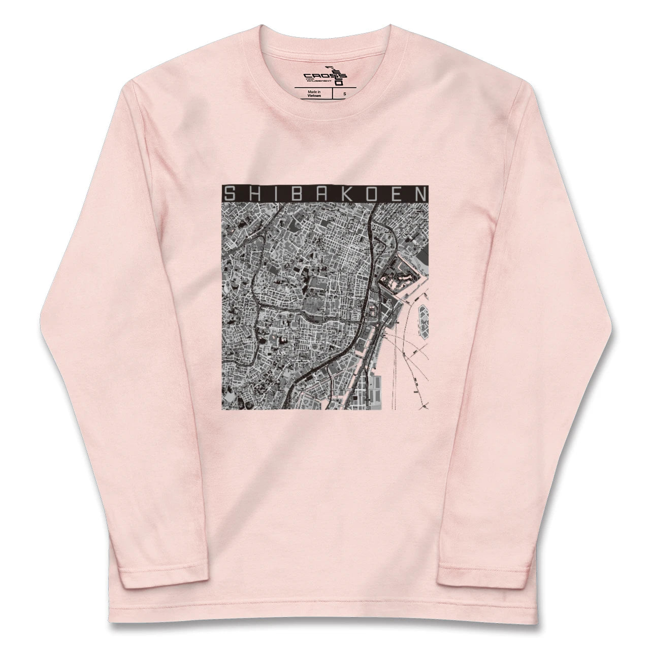 【芝公園（東京都）】地図柄ロングスリーブTシャツ