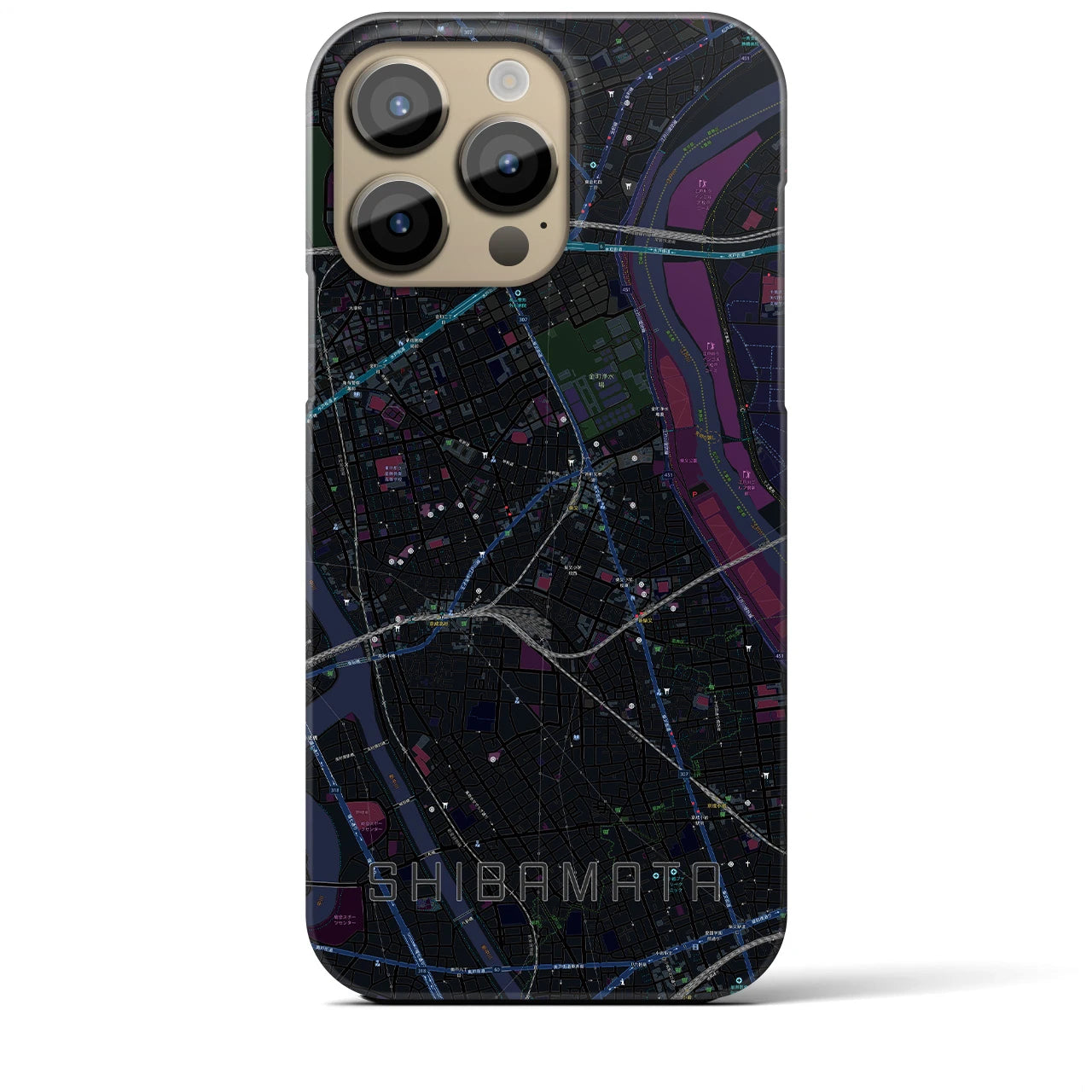 【柴又（東京都）】地図柄iPhoneケース（バックカバータイプ）