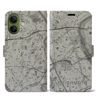 【柴又（東京都）】地図柄iPhoneケース（手帳タイプ）