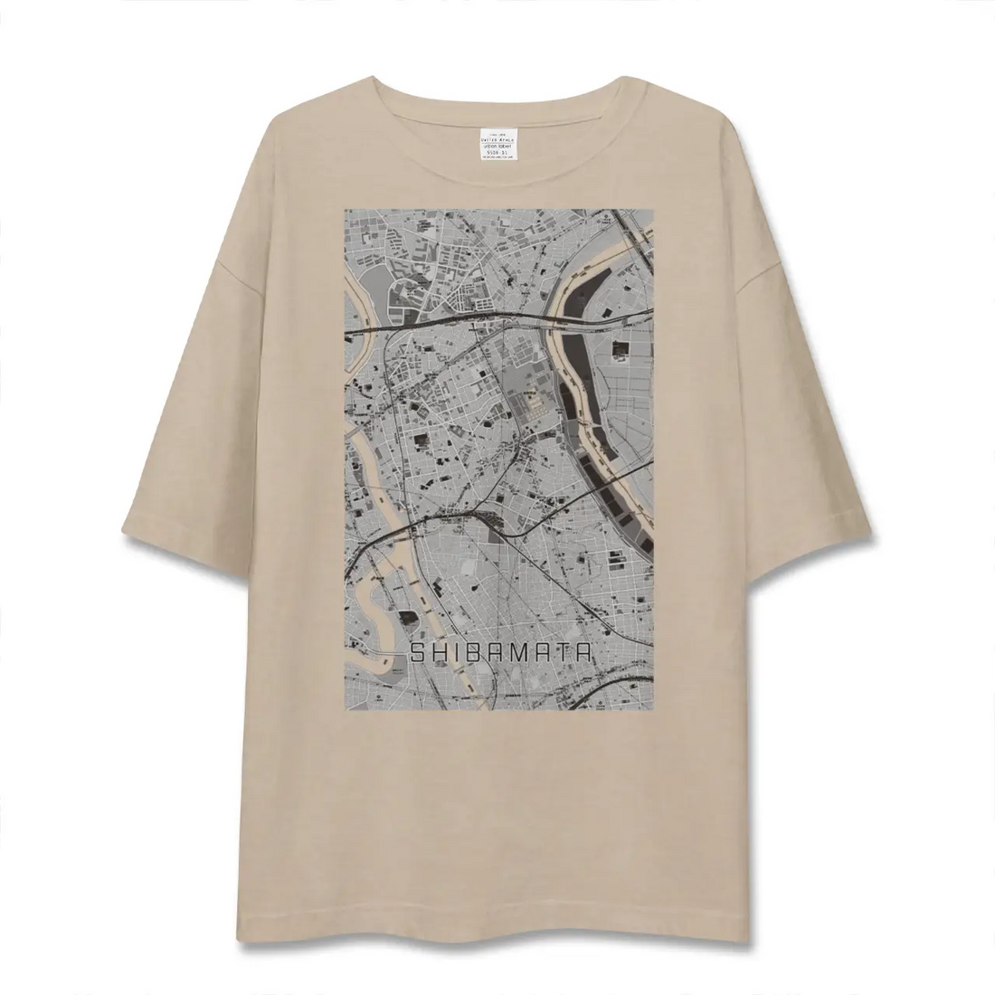 【柴又（東京都）】地図柄ビッグシルエットTシャツ