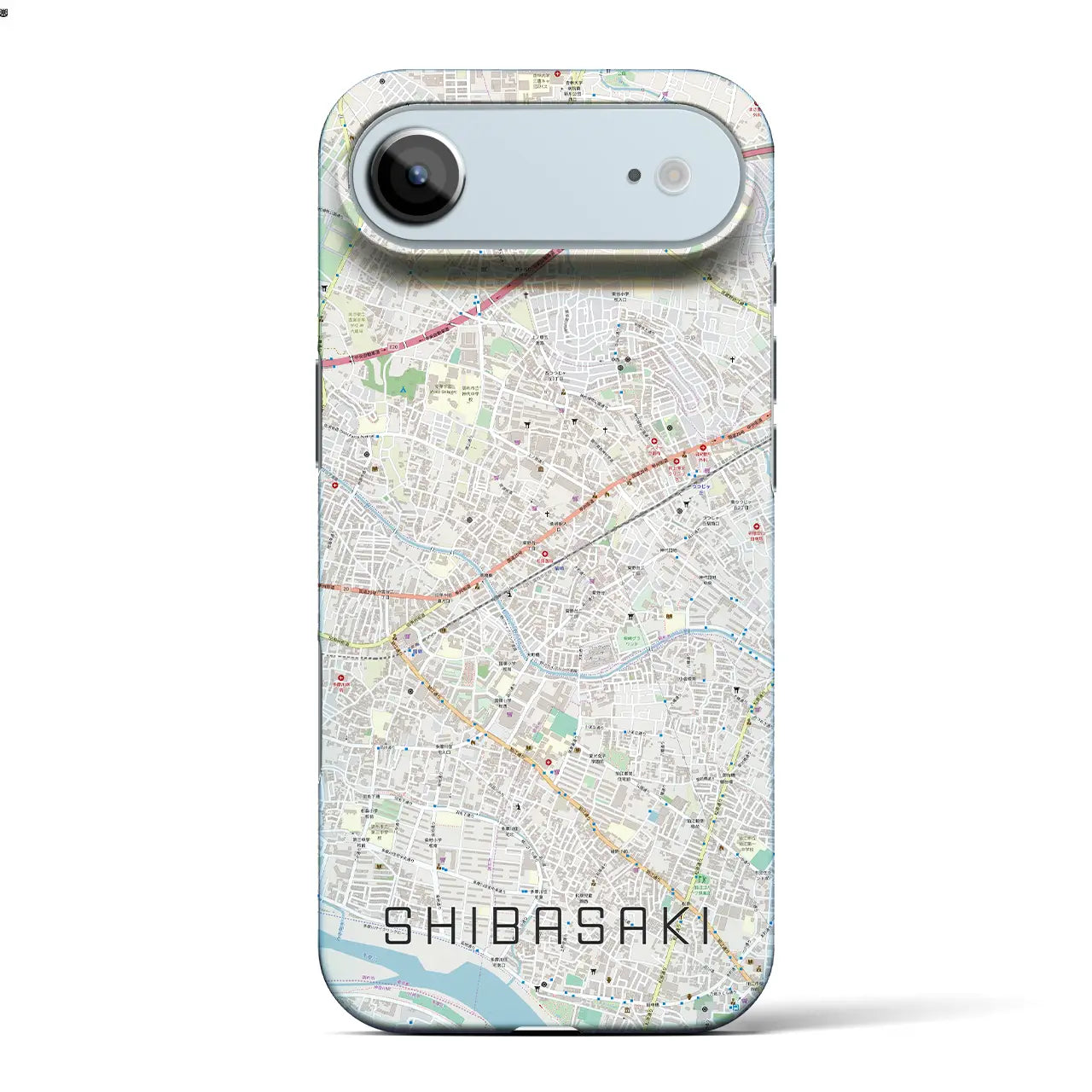 【柴崎（東京都）】地図柄iPhoneケース（バックカバータイプ）