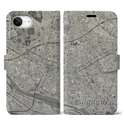 【柴崎（東京都）】地図柄iPhoneケース（手帳タイプ）