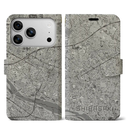 【柴崎（東京都）】地図柄iPhoneケース（手帳タイプ）