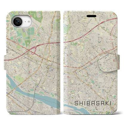 【柴崎（東京都）】地図柄iPhoneケース（手帳タイプ）