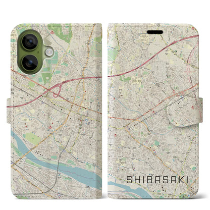 【柴崎（東京都）】地図柄iPhoneケース（手帳タイプ）