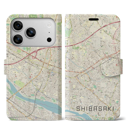 【柴崎（東京都）】地図柄iPhoneケース（手帳タイプ）