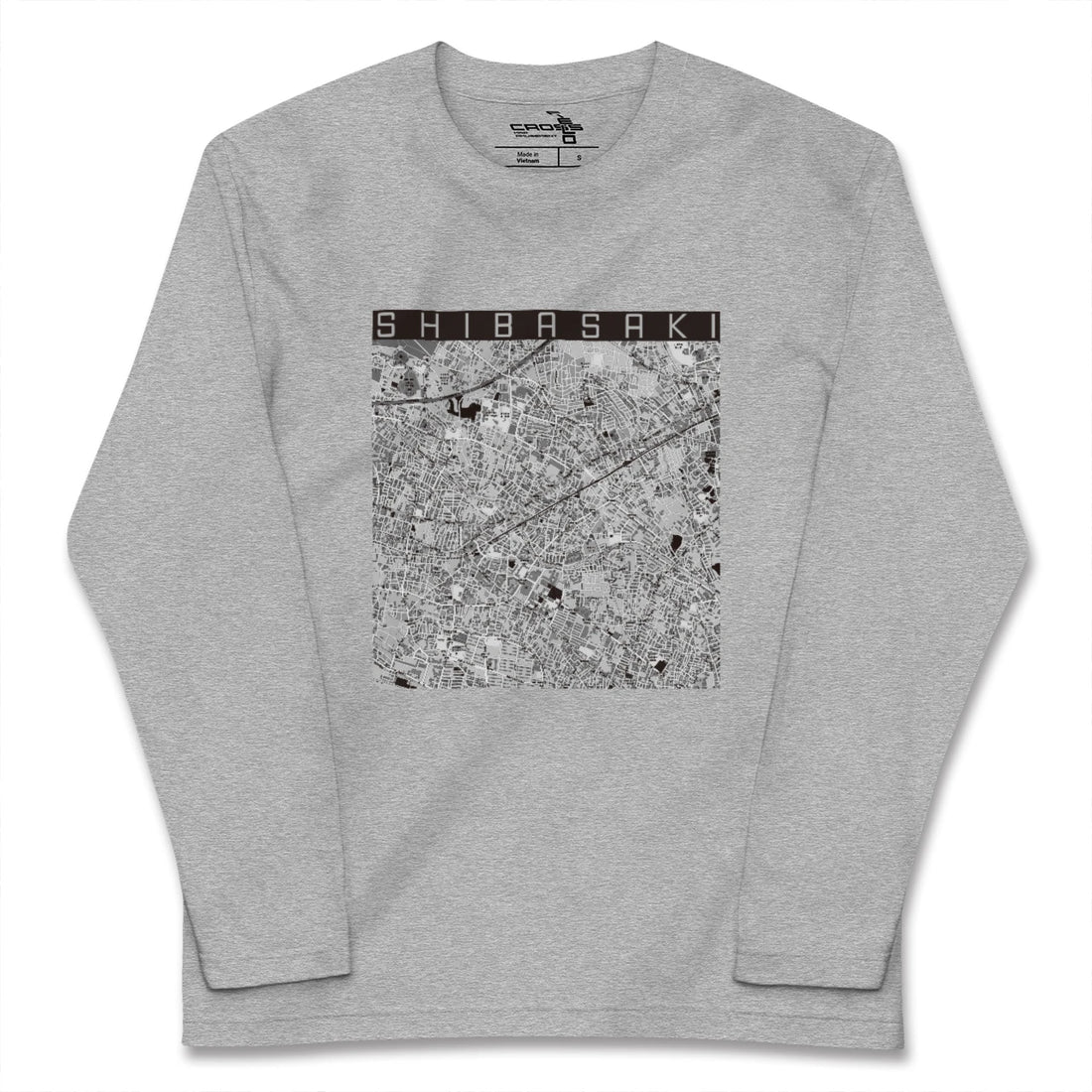 【柴崎（東京都）】地図柄ロングスリーブTシャツ