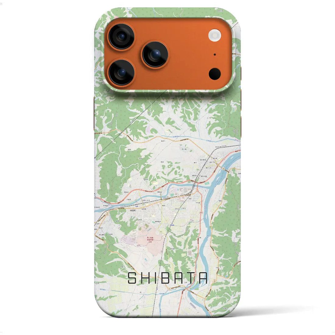 【柴田（宮城県）】地図柄iPhoneケース（バックカバータイプ）ナチュラル・iPhone 17 Pro Max 用