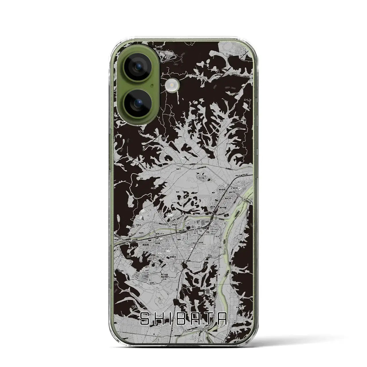 【柴田（宮城県）】地図柄iPhoneケース（クリアタイプ）