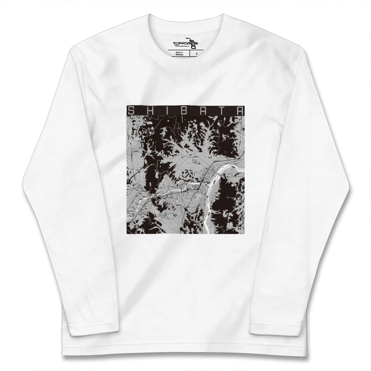 【柴田（宮城県）】地図柄ロングスリーブTシャツ