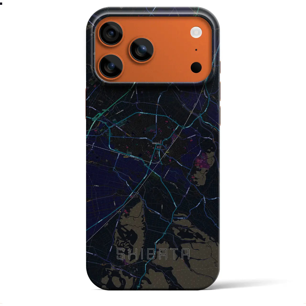 【新発田（新潟県）】地図柄iPhoneケース（バックカバータイプ）