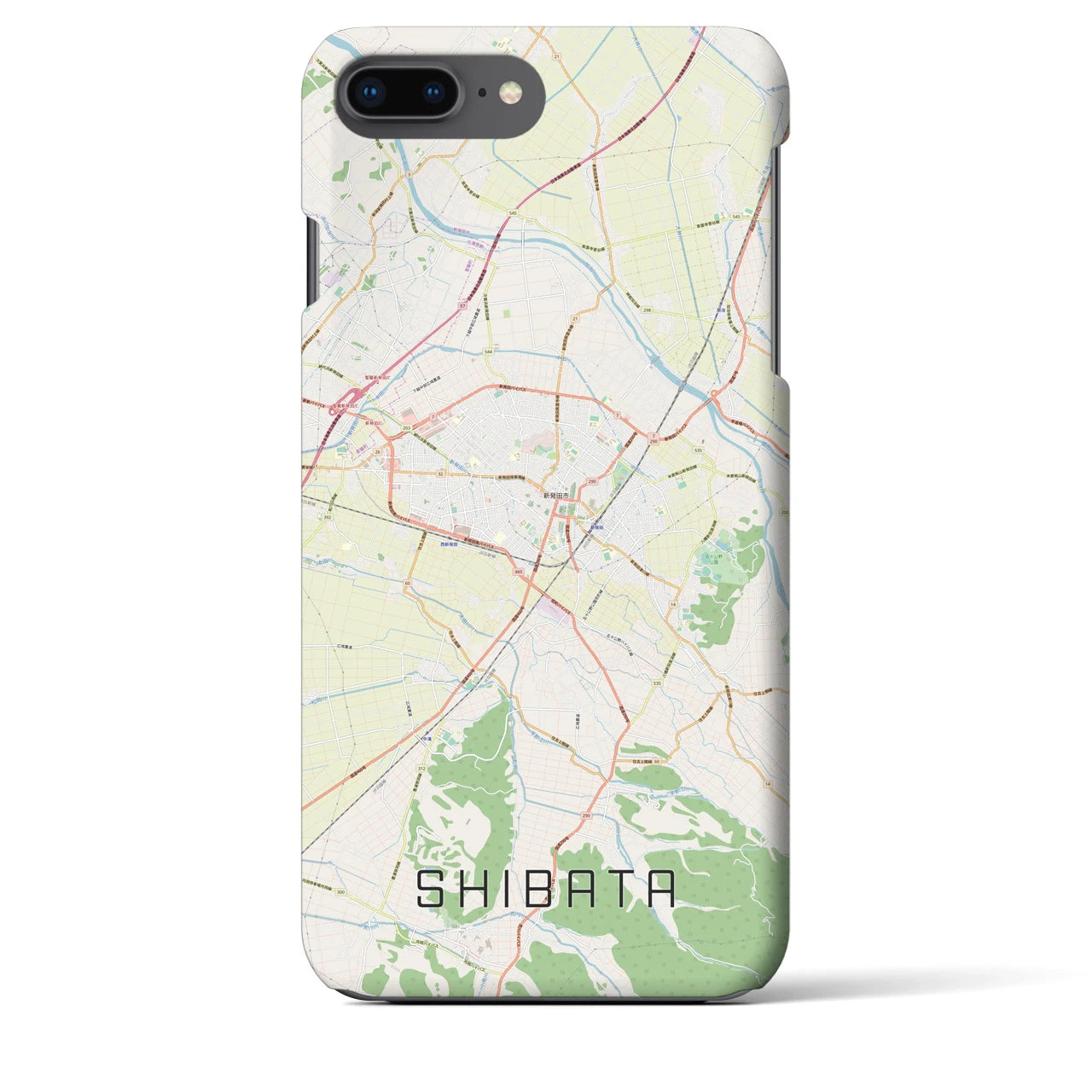 【新発田（新潟県）】地図柄iPhoneケース（バックカバータイプ）