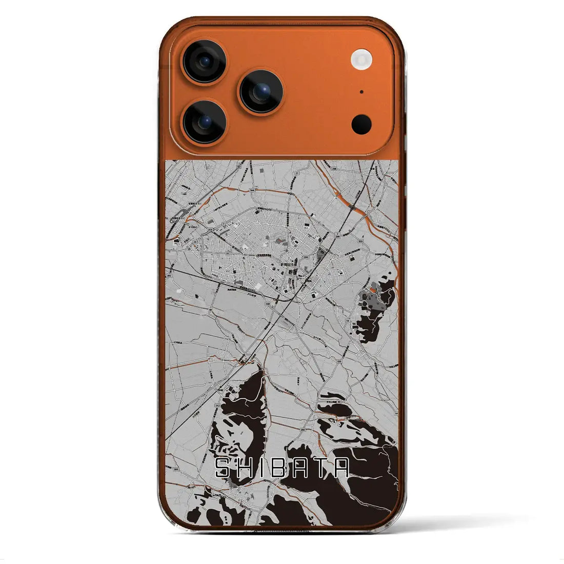 【新発田（新潟県）】地図柄iPhoneケース（クリアタイプ）