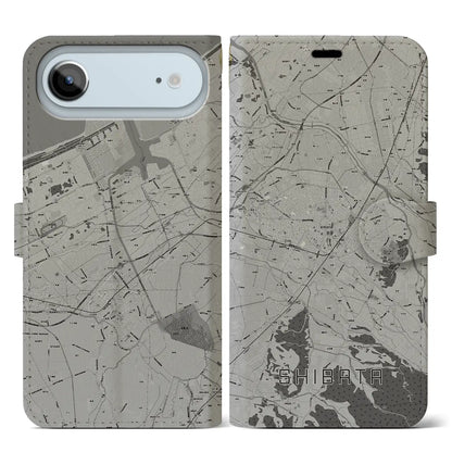 【新発田（新潟県）】地図柄iPhoneケース（手帳タイプ）