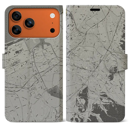 【新発田（新潟県）】地図柄iPhoneケース（手帳タイプ）