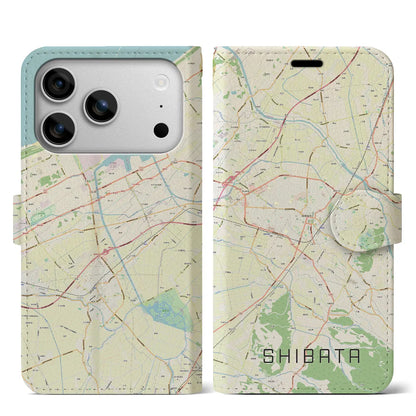 【新発田（新潟県）】地図柄iPhoneケース（手帳タイプ）