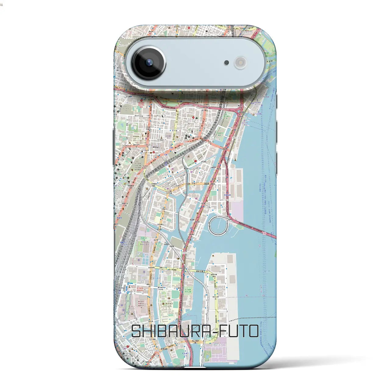 【芝浦ふ頭（東京都）】地図柄iPhoneケース（バックカバータイプ）