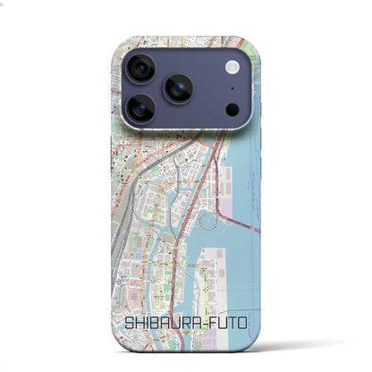 【芝浦ふ頭（東京都）】地図柄iPhoneケース（バックカバータイプ）