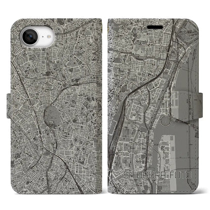 【芝浦ふ頭（東京都）】地図柄iPhoneケース（手帳タイプ）