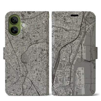 【芝浦ふ頭（東京都）】地図柄iPhoneケース（手帳タイプ）