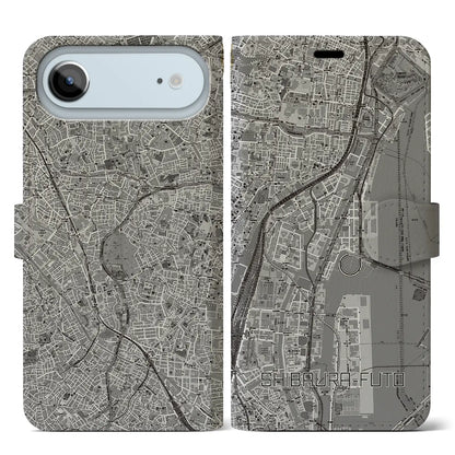 【芝浦ふ頭（東京都）】地図柄iPhoneケース（手帳タイプ）