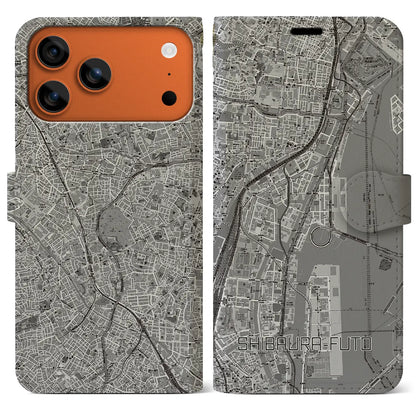 【芝浦ふ頭（東京都）】地図柄iPhoneケース（手帳タイプ）