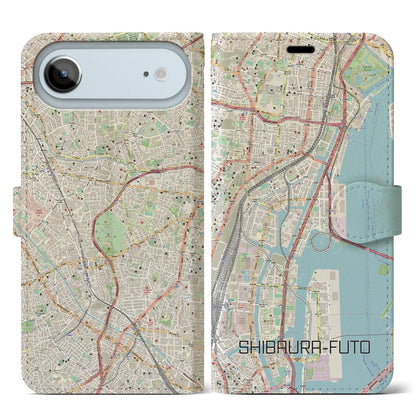 【芝浦ふ頭（東京都）】地図柄iPhoneケース（手帳タイプ）