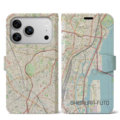 【芝浦ふ頭（東京都）】地図柄iPhoneケース（手帳タイプ）