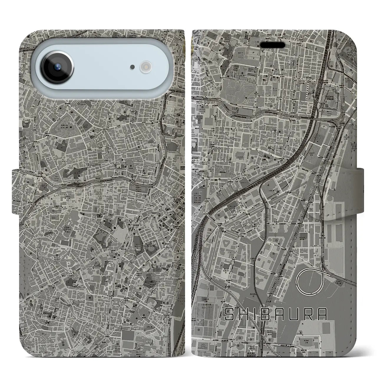 【芝浦（東京都）】地図柄iPhoneケース（手帳タイプ）